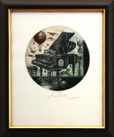 Milan Bauer - Piáno - grafika